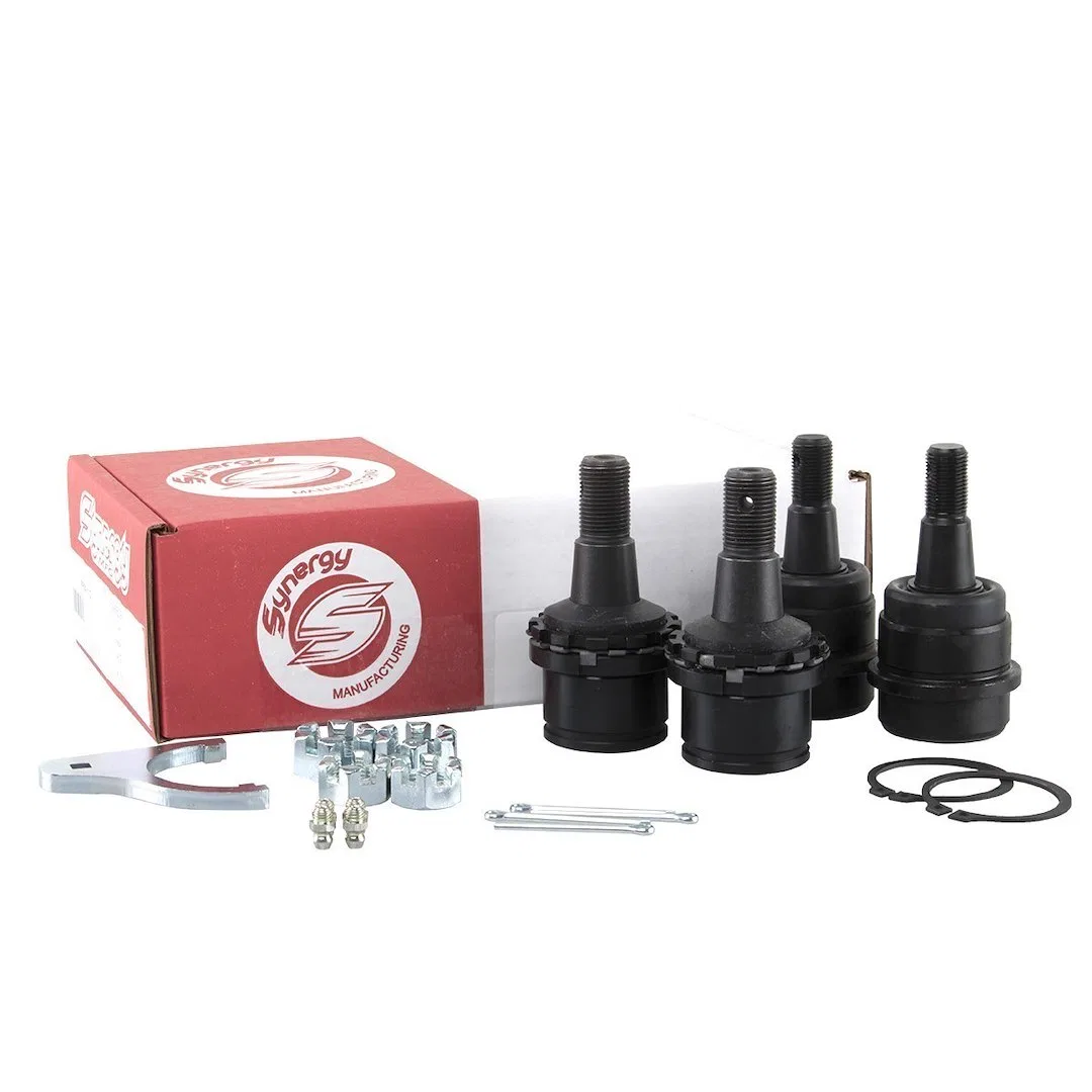 4123 – SYNERGY Ball Joint, Press-In Adjustable Greaseable Non-Knurled Rebuildable Set Of 4 With Installation Hardware...